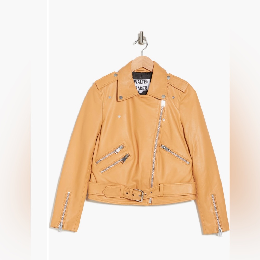 Walter Baker Tan Leather Jacket - Picture 2 of 9